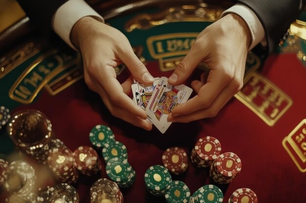 Live roulette wheel spin and ball landing